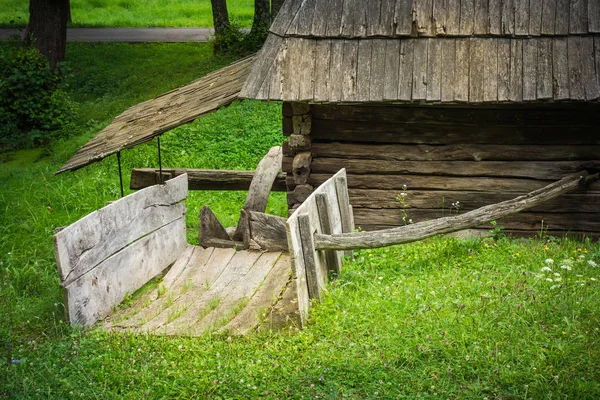 Вид Традиционный Дом Старой Деревне — стоковое фото