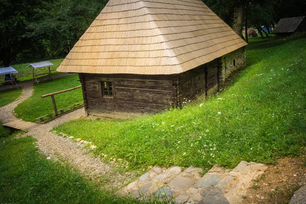 Vista Della Casa Tradizionale Vecchio Villaggio — Foto Stock