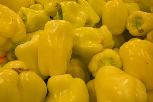 Closeup of fresh peppers pattern, food background