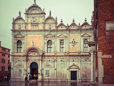 Venedik, İtalya 'daki tarihi binaların manzarası 