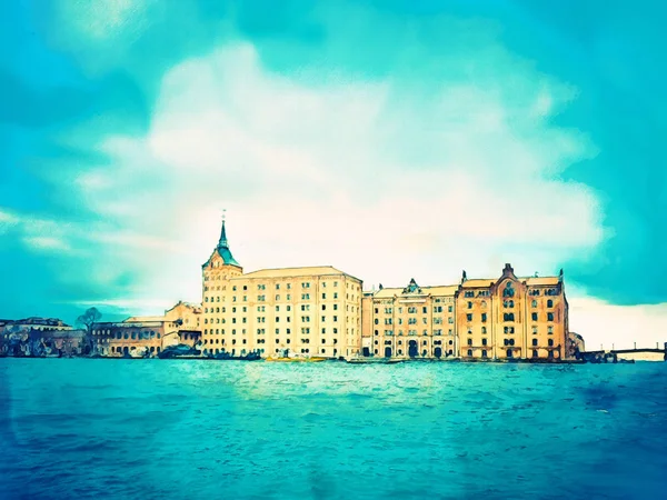 Skönhet Venedig Byggnader Dagtid — Stockfoto