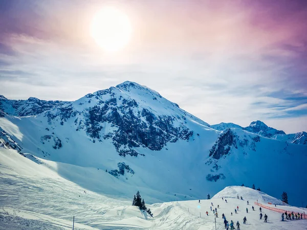 Sion Svizzera Novembre 2018 Veduta Panoramica Della Pista Sci Svizzera — Foto Stock