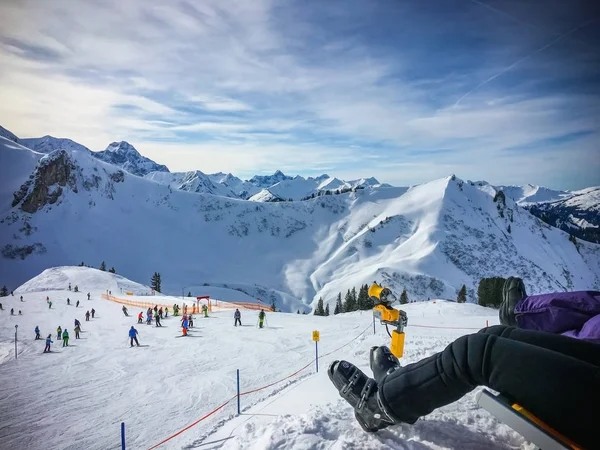 Sion Svizzera Novembre 2018 Veduta Panoramica Della Pista Sci Svizzera — Foto Stock