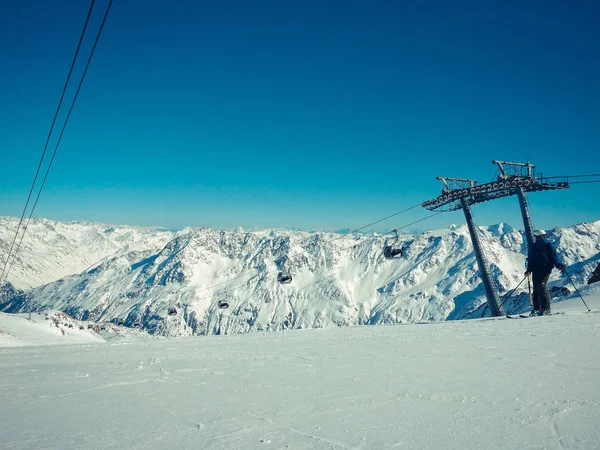 Sion Zwitserland November 2018 Landschappelijk Uitzicht Skipiste Zwitserland Overdag — Stockfoto