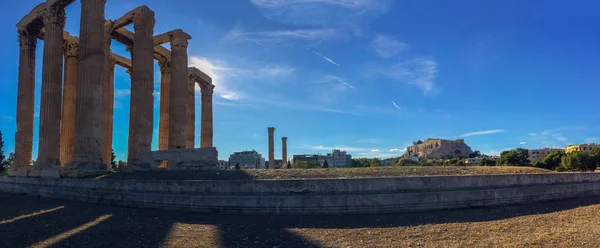 Vista Panorámica Las Ruinas Del Templo Griego Durante Día — Foto de Stock