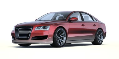 Markasız, jenerik konsept bir arabanın 3 boyutlu çizimi