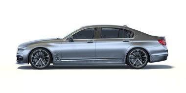 Markasız, jenerik konsept bir arabanın 3 boyutlu çizimi