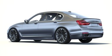 Markasız, jenerik konsept bir arabanın 3 boyutlu çizimi