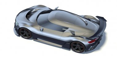 Markasız, jenerik konsept bir arabanın 3 boyutlu çizimi