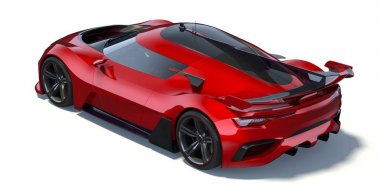 Markasız, jenerik konsept bir arabanın 3 boyutlu çizimi