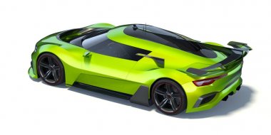 Markasız, jenerik konsept bir arabanın 3 boyutlu çizimi