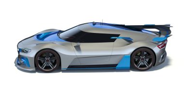 Markasız, jenerik konsept bir arabanın 3 boyutlu çizimi