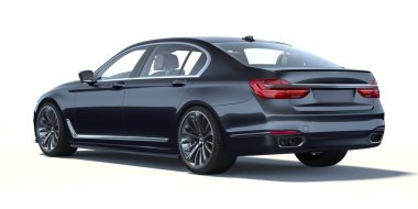 Markasız, jenerik konsept bir arabanın 3 boyutlu çizimi