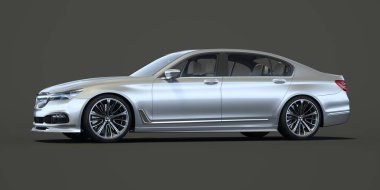 Markasız, jenerik konsept bir arabanın 3 boyutlu çizimi