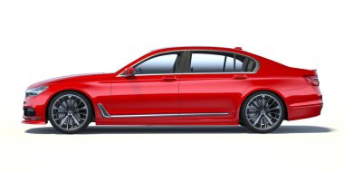 Markasız, jenerik konsept bir arabanın 3 boyutlu çizimi