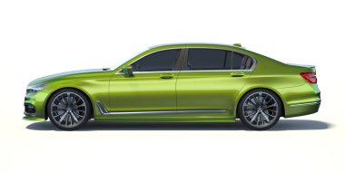 Markasız, jenerik konsept bir arabanın 3 boyutlu çizimi