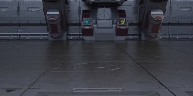 araba yerleştirme için soyut arka plan 3D render 