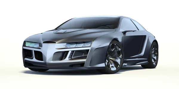 Rendering Una Concept Car Generica Senza Marchio Ambiente Studio — Foto Stock