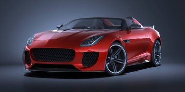 Markasız, jenerik konsept bir arabanın 3 boyutlu çizimi