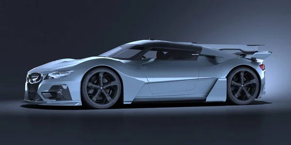 Rendering Una Concept Car Generica Senza Marchio — Foto Stock