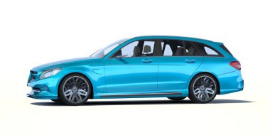 Markasız, jenerik konsept bir arabanın 3 boyutlu çizimi