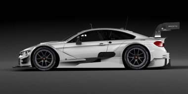 Markasız, jenerik konsept bir arabanın 3 boyutlu çizimi