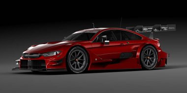 Markasız, jenerik konsept bir arabanın 3 boyutlu çizimi