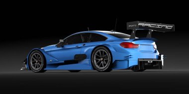 Markasız, jenerik konsept bir arabanın 3 boyutlu çizimi