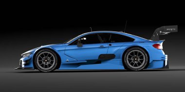 Markasız, jenerik konsept bir arabanın 3 boyutlu çizimi