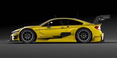 Markasız, jenerik konsept bir arabanın 3 boyutlu çizimi