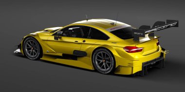 Markasız, jenerik konsept bir arabanın 3 boyutlu çizimi