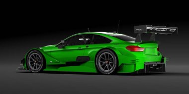 Markasız, jenerik konsept bir arabanın 3 boyutlu çizimi