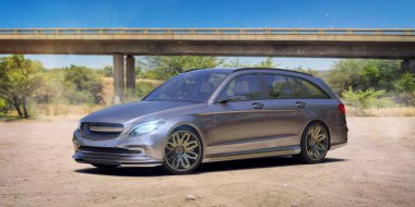 Markasız, jenerik konsept bir arabanın 3 boyutlu çizimi