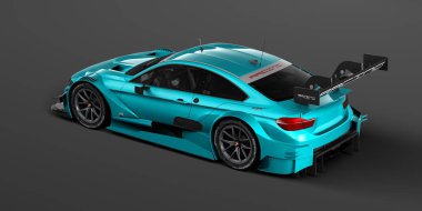 Stüdyo ortamında bir marka daha az genel konsept yarış otomobili 3d render