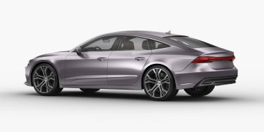 Stüdyo ortamında markasız, jenerik konsept bir arabanın 3 boyutlu çizimi