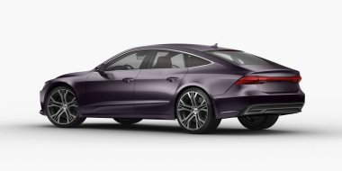 Stüdyo ortamında markasız, jenerik konsept bir arabanın 3 boyutlu çizimi