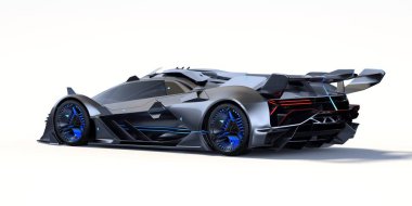 Markasız, jenerik konsept bir arabanın 3 boyutlu çizimi