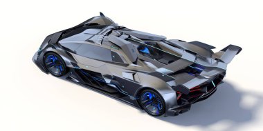 Markasız, jenerik konsept bir arabanın 3 boyutlu çizimi