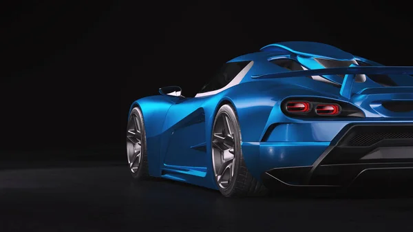 Rendering Una Concept Car Generica Senza Marchio — Foto Stock