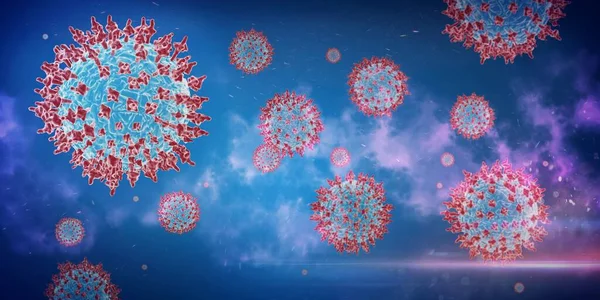 Coronavirus Covid Mikroskop Altında Illüstrasyon — Stok fotoğraf