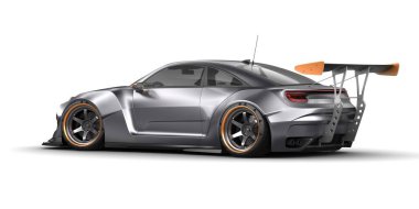 Markasız, jenerik konsept bir arabanın 3 boyutlu çizimi