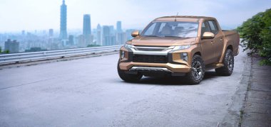 Markasız bir kamyonetin 3 boyutlu görüntülemesi