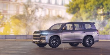 Markasız bir SUV 'un 3 boyutlu görüntülemesi 