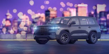 Markasız bir SUV 'un 3 boyutlu görüntülemesi 