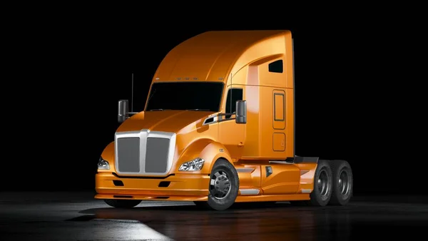 Rendering Brand Less Generic Concept Truck — Stock Photo, Image