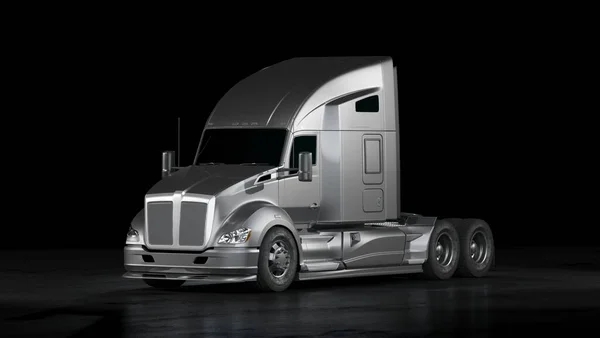 ブランドのない一般的なコンセプトトラックの3Dレンダリング — ストック写真