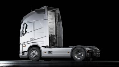 Markasız jenerik bir kamyonun 3B görüntülemesi