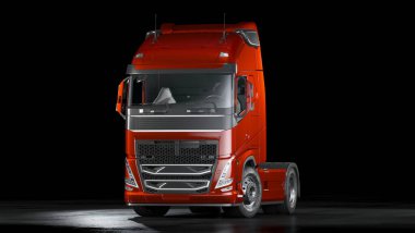 Markasız jenerik bir kamyonun 3B görüntülemesi