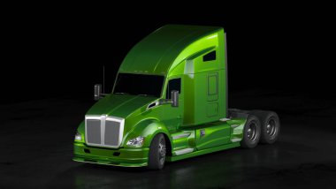 Markasız jenerik bir kamyonun 3B görüntülemesi