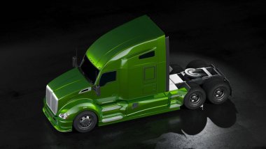 Markasız jenerik bir kamyonun 3B görüntülemesi